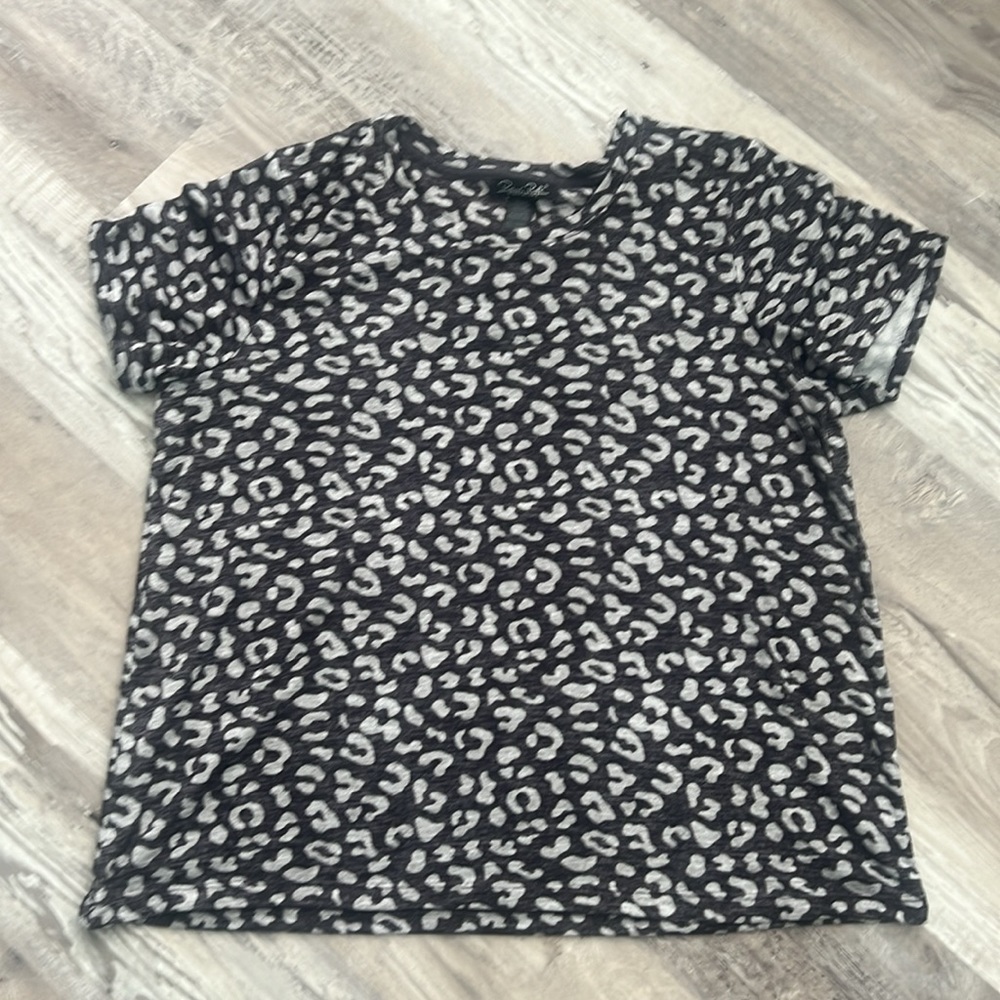 Rene Rofe Sleepwear Grey Leopard Super Soft Pajamas size L - Picture 2 of 6